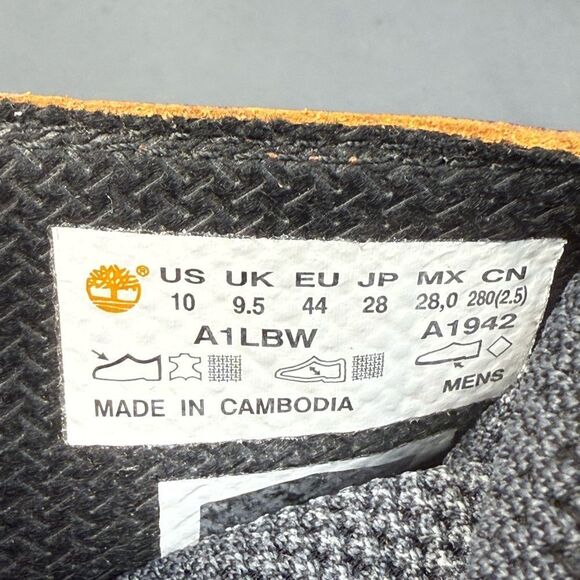 Timberland Mens FlyRoam Trail Mid Leather Forty Wheat sneaker boot Sz 10 - Picture 8 of 9